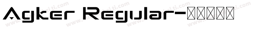 Agker Regular字体转换